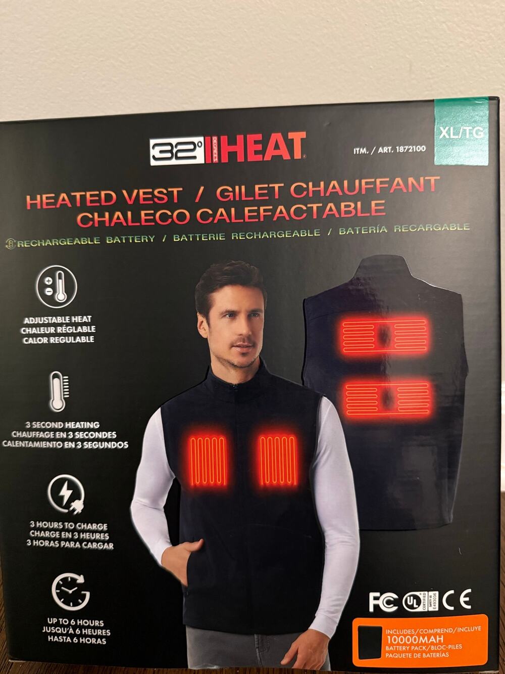 32 Degrees Heat Men's Heated Vest XL